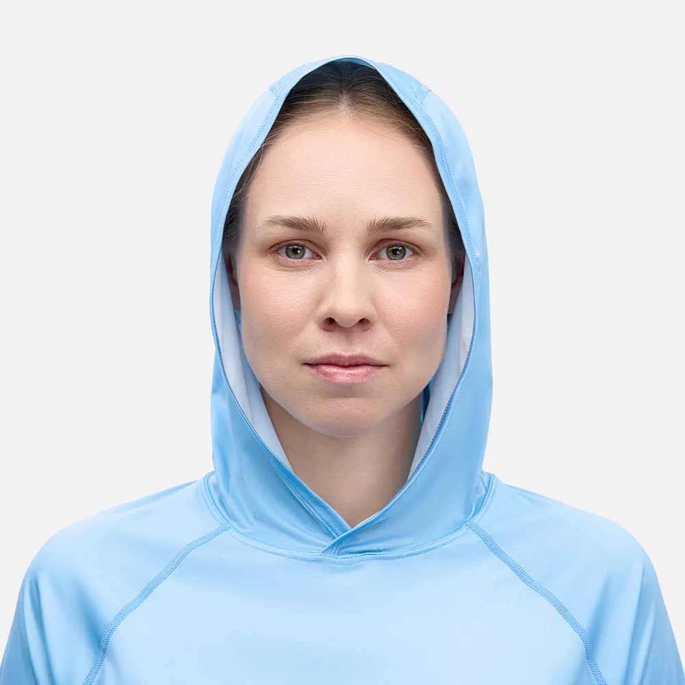 Лонгслив  женский Venus Hood W 6621 LightBlue M