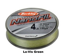 Леска плет. Berkley NANOFIL Lo-Vis Green  50m 0.06mm  3.4kg