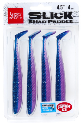 Виброхвост LJ 3D Basara Slick Shad Paddle 4.5 11,40/Z18 4шт