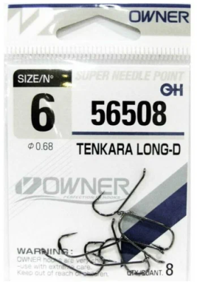 Крючок Owner 56508-06 Tenkara Long-D 8шт