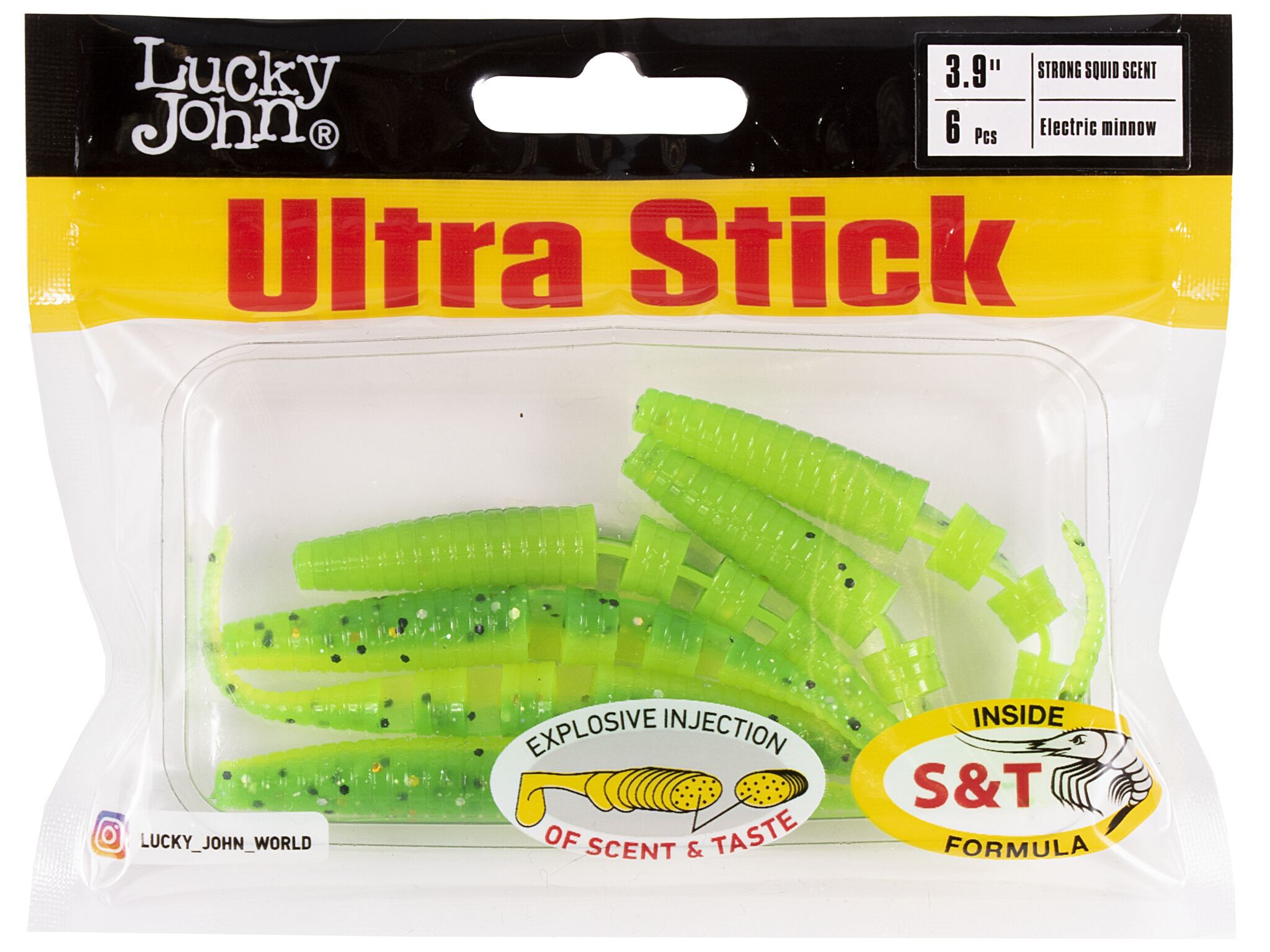 Слаги LJ Pro Series Ultra Stick 3.9in 10.00/T18 6шт