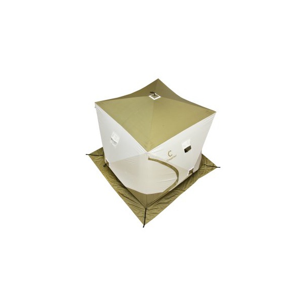Палатка куб СЛЕДОПЫТ Premium 2.1х2.1 м 3-х местная 3 слоя
