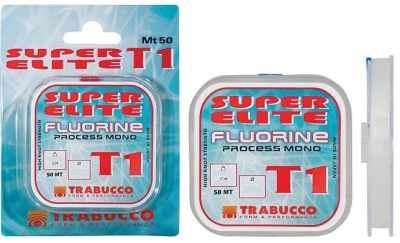 Леска TRABUCCO Super Elite Fluorine 50м 0,18 5,380кг нейл+фл
