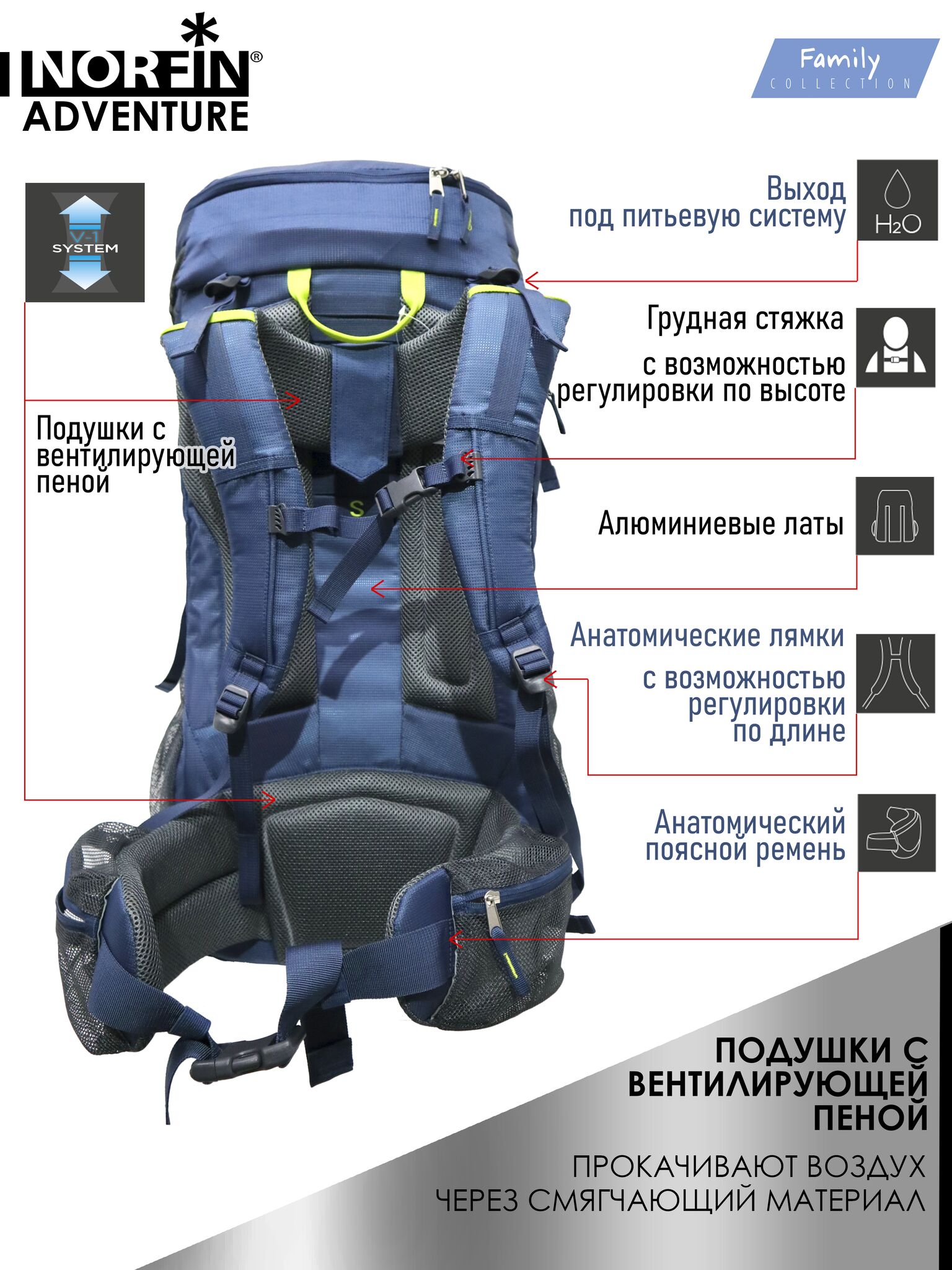 Рюкзак Norfin ADVENTURE 65